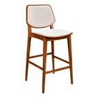 Banqueta Tami 50cm Madeira Maciça | Factor Off White - Sallar